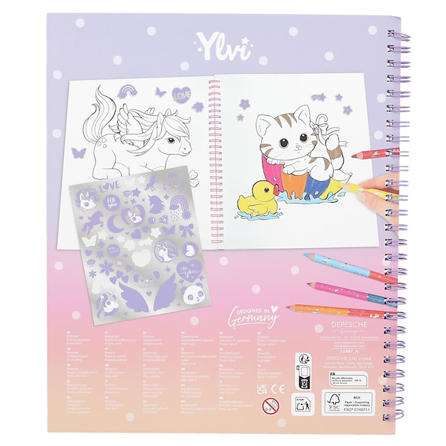 Produktbild 5 för Målarbok med Paljetter Ylvi