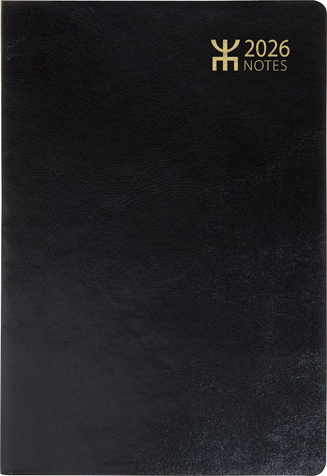 Produktbild 1 för Kalender Notes 2026 Svart Almanacksförlaget