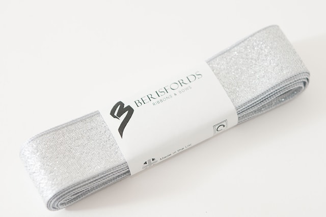Silver Laméband 25mm x 5 meter