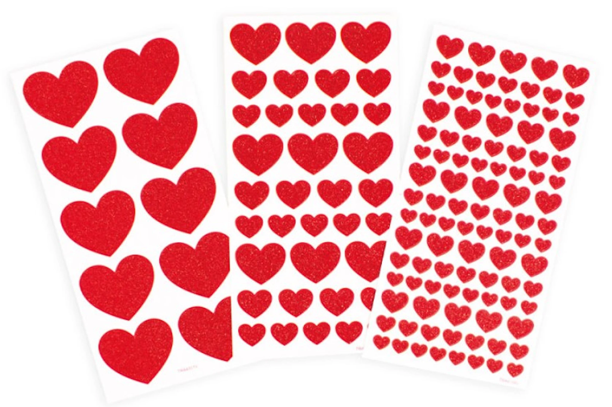 Tuotekuva ille Tarrat Sydämet kimaltelevat 9-45mm 146 kpl Playbox