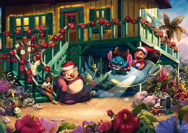 Produktbild 2 för Disney, Lilo And Stitch Aloha Christmas Julpussel 1000 Bitar Schmidt