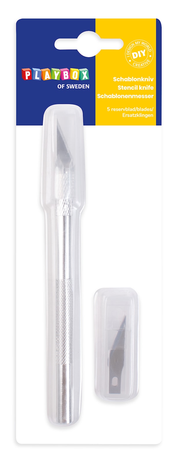 Sjablongkniv inkl. 5 stk. reserveblader Playbox