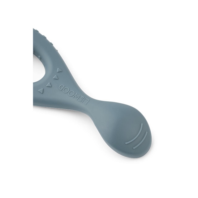 Produktbild 2 för Liva Silikon Skedar 4-Pack Whale Blue Liewood