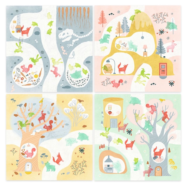 Produktbild 2 för Pyssla och Stämpla Djuren i Skogen Djeco