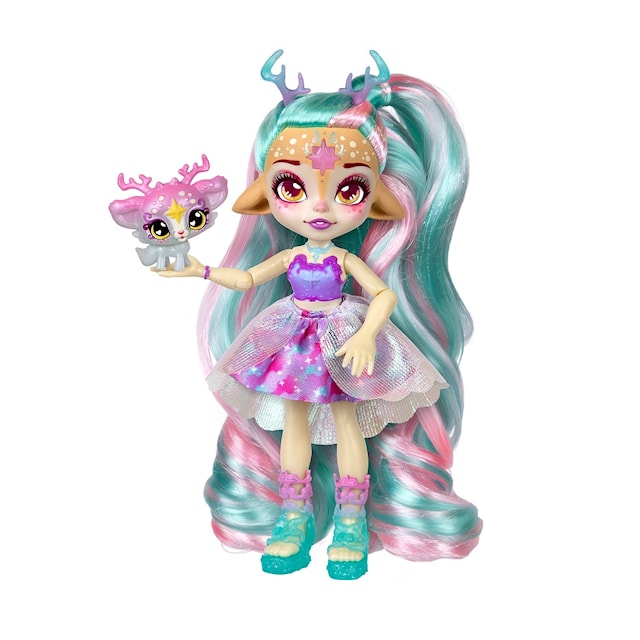 Produktbilde 1 for Pixlings Galaxy Hair Doll Single PK Deerlee Magic Mixies