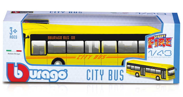 Tuotekuva 1 - Street Fire City Bus 1:43 Buraggo (eri värit)
