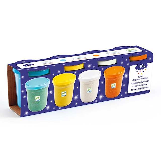Tuotekuva 3 - Glitter Clay 4 purkkia Djeco