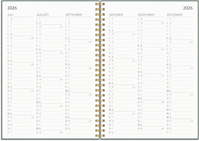 Produktbild 3 för Kalender 2026 A5 Life Planner Do more Grön Burde