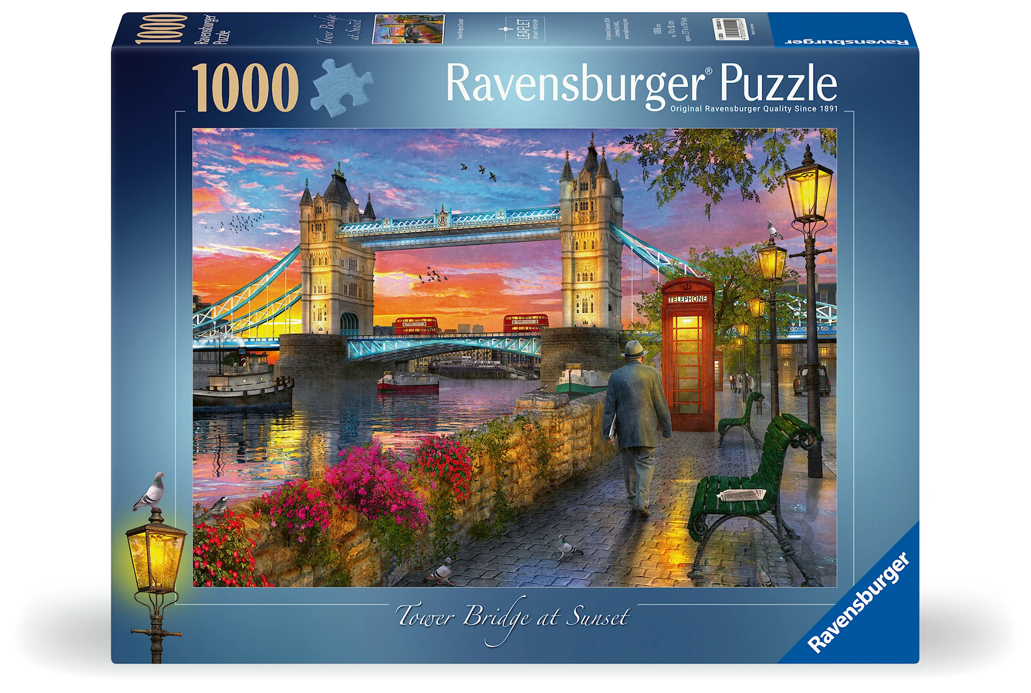 Produktbild för Pussel Tower Bridge At Sunset 1000 bitar, Ravensburger