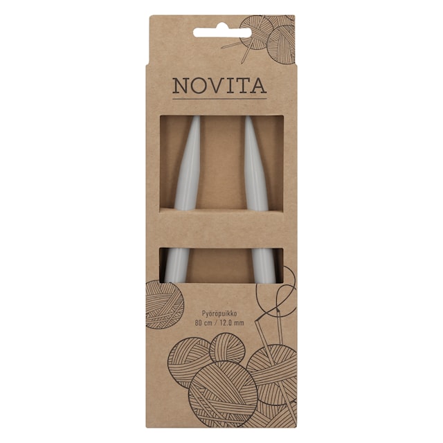 Produktbild 1 för Rundstickor Plastic 80 cm 12.0 Novita