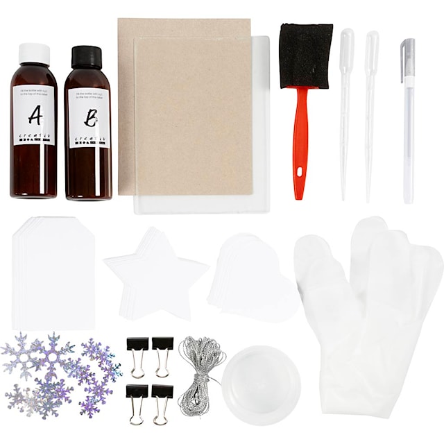 Produktbilde 4 for Mini DIY Kit Cyanotrykk, Gaveetiketter, blå, sølv, 1 pk.