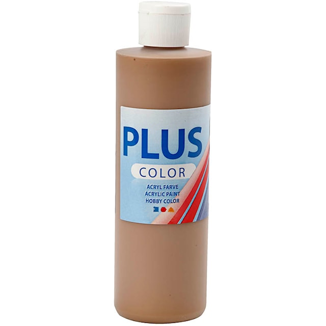 Produktbilde 1 for Plus Color hobbymaling, 250 ml, lys brun