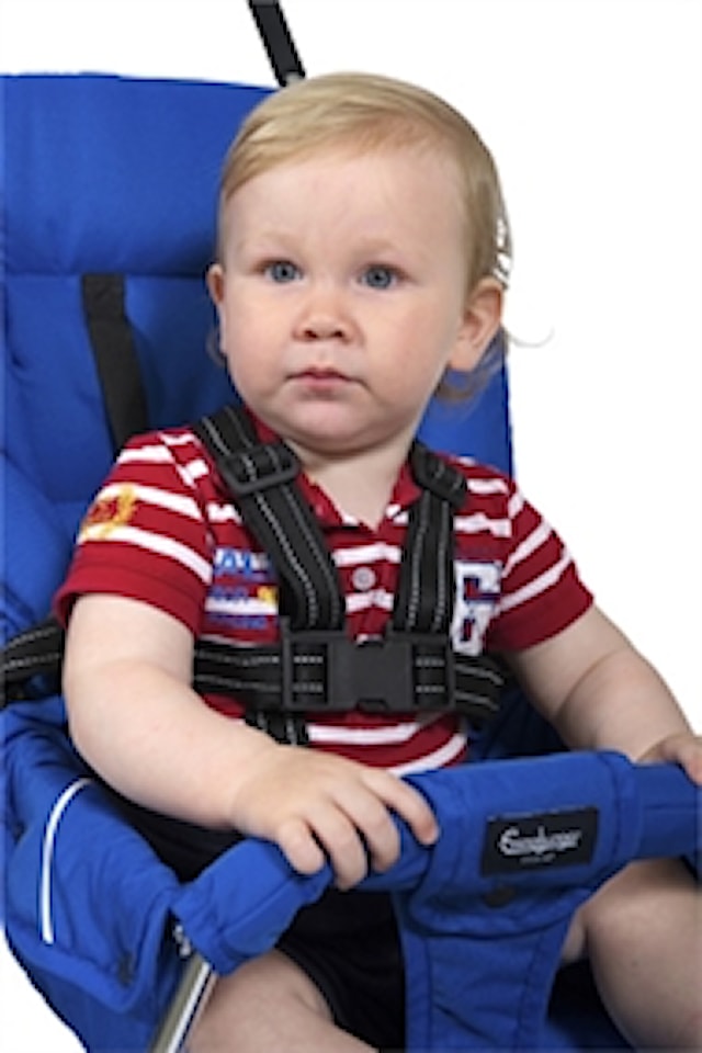 Barnsele i textil med reflex, Svart, Tullsa