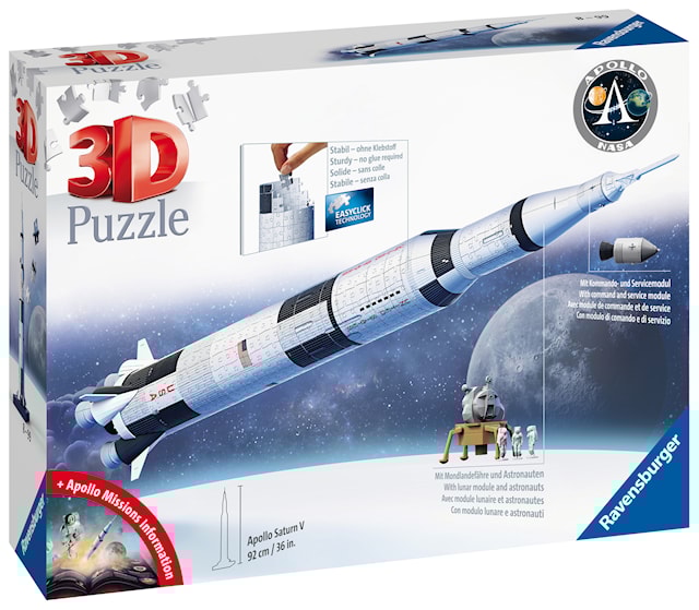 Tuotekuva 3 - Apollo Saturn V Rocket, Palapeli 440 palaa, Ravensburger