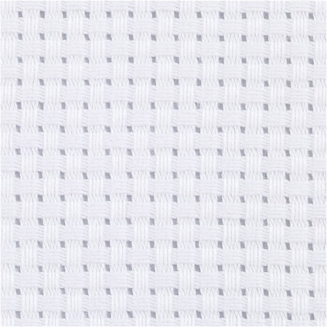 Produktbild 1 för Aidatyg, stl. 50x50 cm, 35 rutor per 10 cm, vit, 1 st.