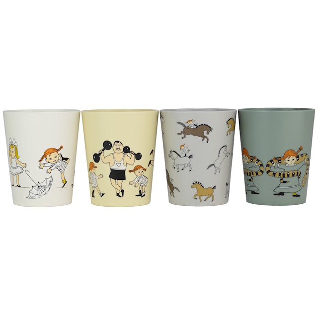 Produktbild 1 för Pippi Cirkus Samlarkoppar 4-pack Rätt Start