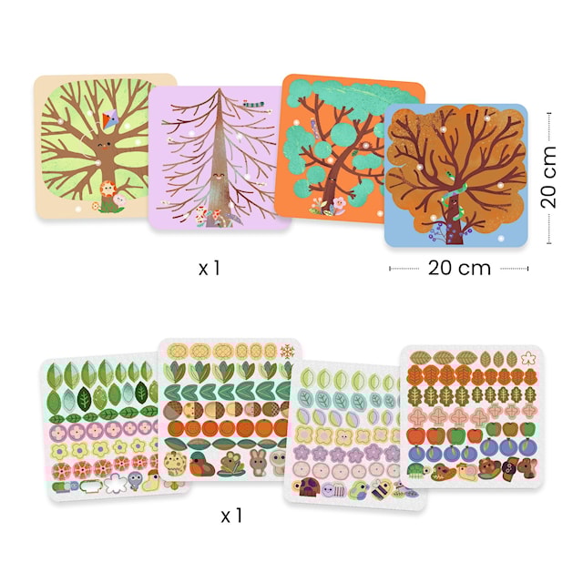 Lag kollasjer med filtklistremerker fra Djeco