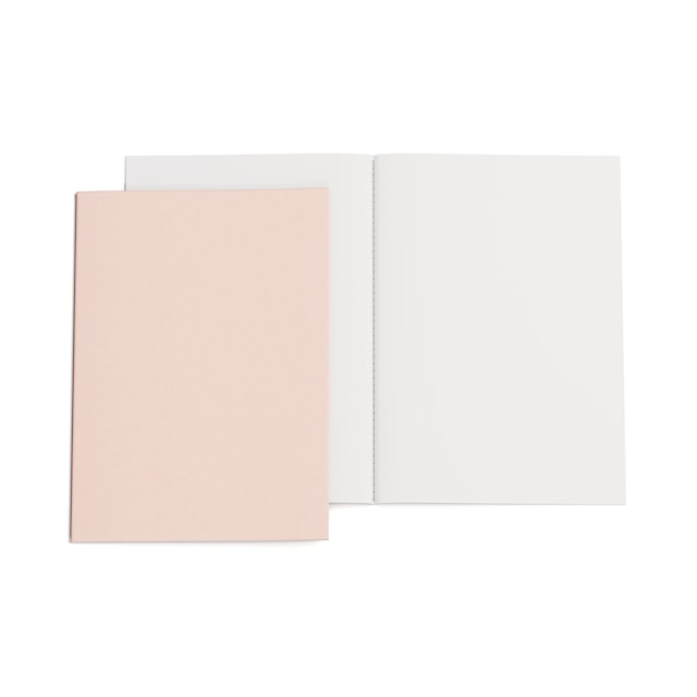 Produktbild 2 för Anteckningsblock A4 Linjerat 2-pack Dusty Pink Bigso Box of Sweden