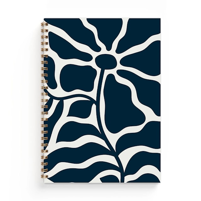 Produktbilde 1 for Notatbok A5 Blomst Midnatt