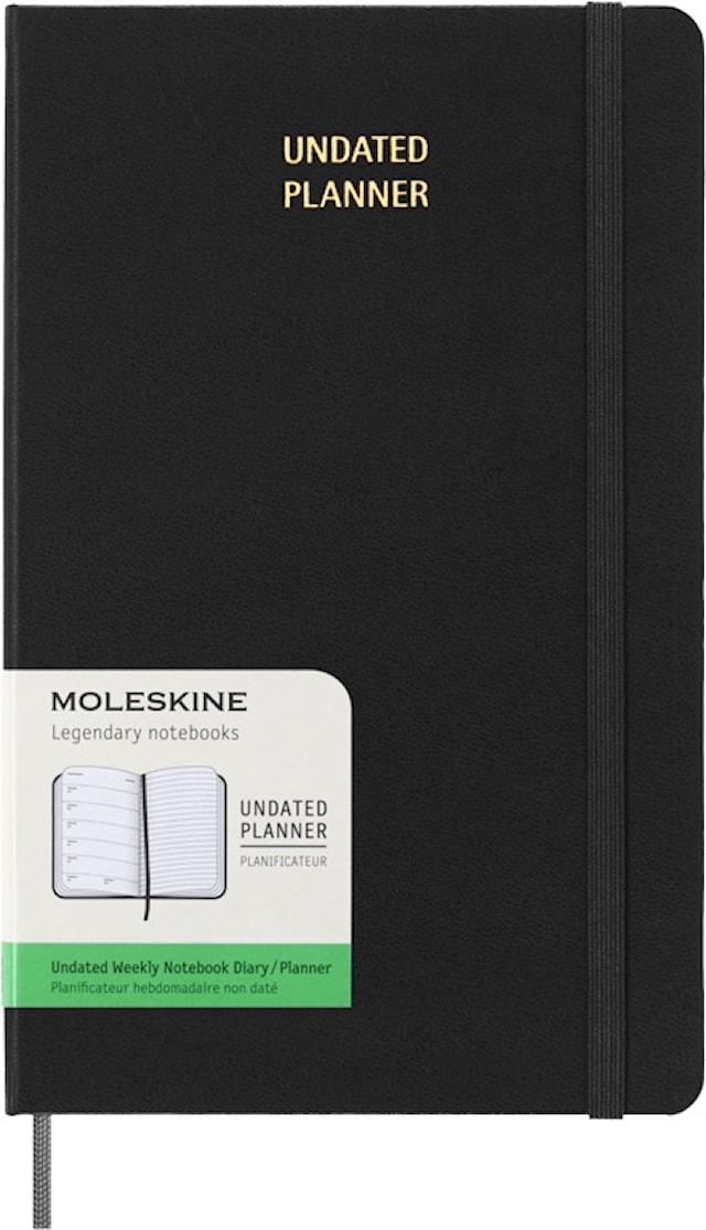 Produktbilde 1 for Kalender Udatuert Classic Hard WeekNote Large Svart Moleskine