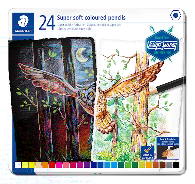 Färgpennor Supermjuka 24-p Design Journey Staedtler
