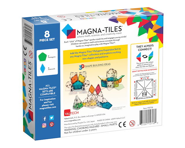 Tuotekuva 4 - Magna-Tiles Polygons 8 Osaa Laajennussarja