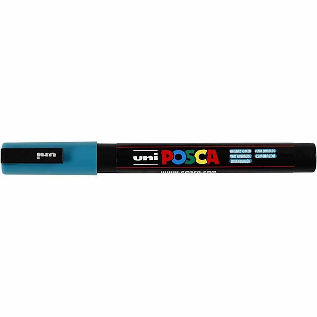 Tuotekuva 1 - Posca Marker, smaragdinvihreä, nro PC-3M, paksuus 0,9-1,3 mm, 1 kpl