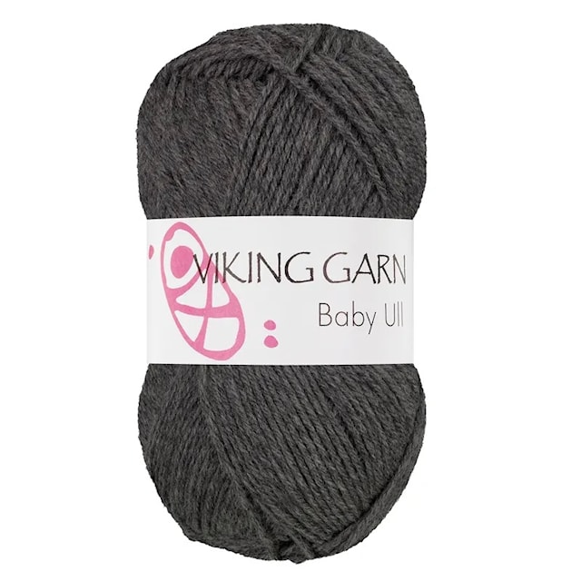 Baby Ull Garn Merinoull 50 g Mörkgrå 315 Viking Garn