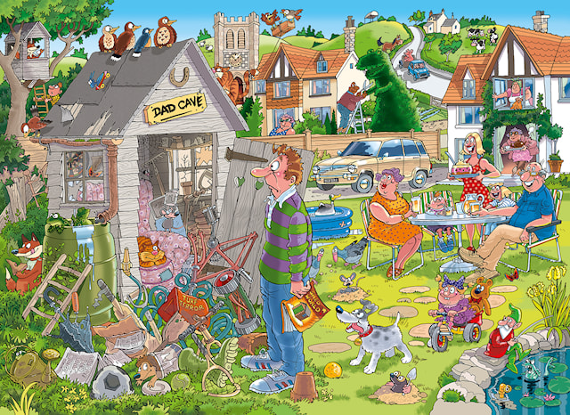 Produktbild 3 för Wasgij Destiny Puzzle 28: Dad Cave! 1000 bitar