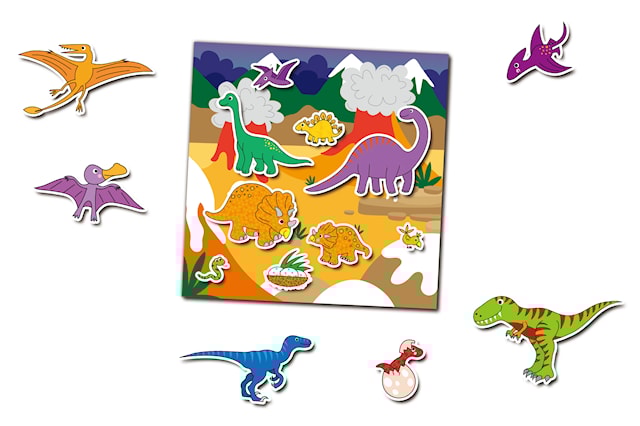 Produktbild 2 för Galt Stickerbok Dinosaurie - Klistermärken Återanvändningsbara