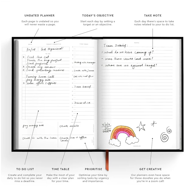 Tuotekuva 2 - Kalenteri A5 Päivämäärätön Cath Kidston Floral Ohh Deer