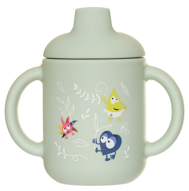 Produktbild 1 för Babblarna Silikonmugg Med Lock i Naturen Teddykompaniet
