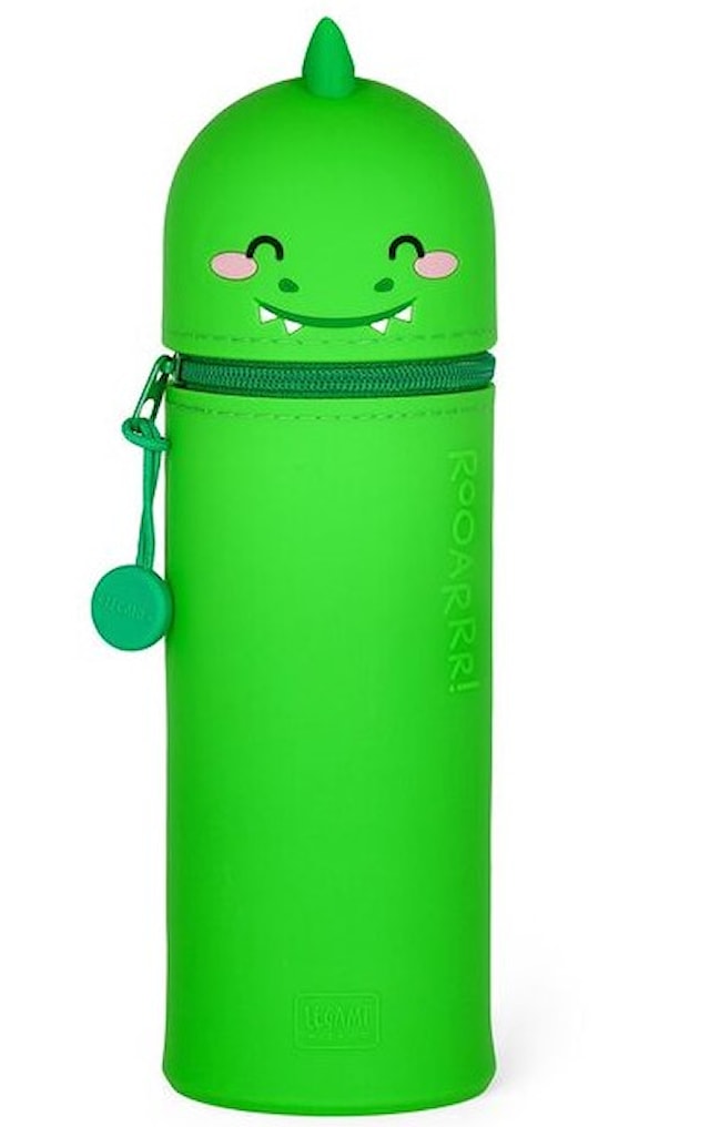 Produktbilde 1 for Pennal Dino Av Silikon Med Glidelås 18,5 cm Kawaii