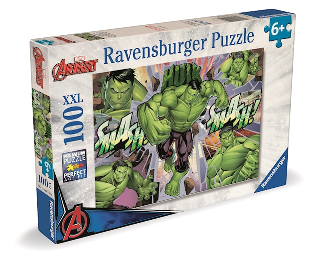 Produktbild 3 för Pussel Marvel Hulk 100 bitar XXL, Ravensburger