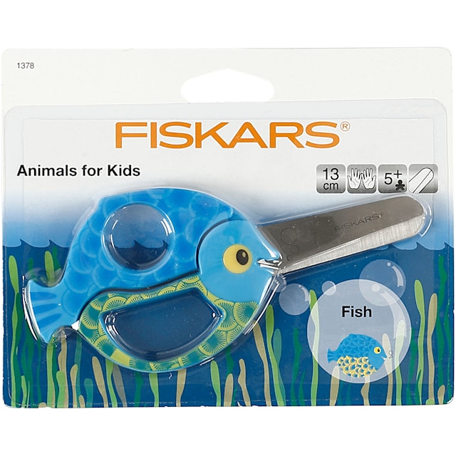 Tuotekuva 2 - Fiskars Lasten Eläinsakset, kala, Pit. 13 cm, 1 kpl