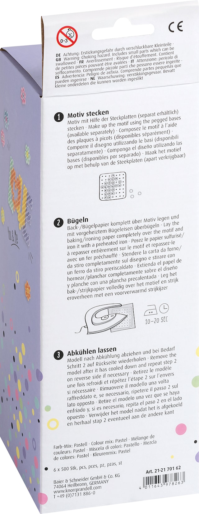 Tuotekuva 3 - Helmet Helmiä Helmialustoille Pastellivärit 500 kpl Knorr Prandell