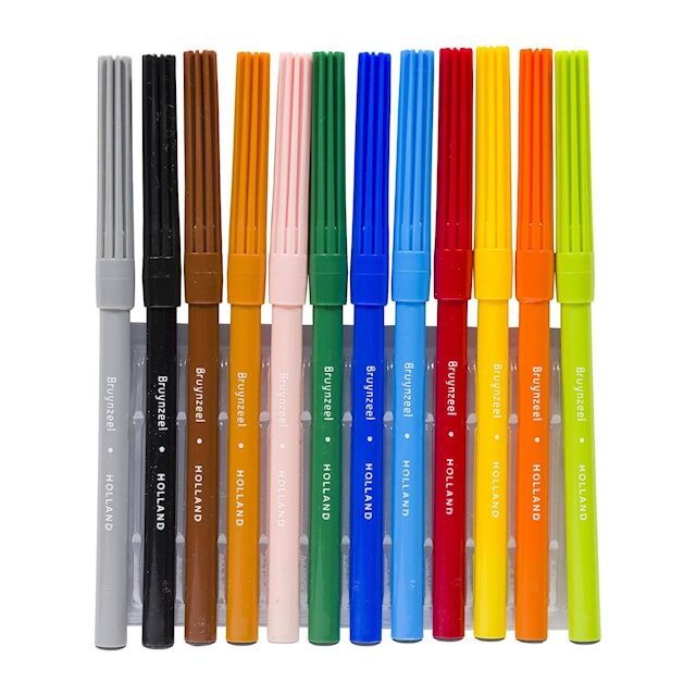 Tuotekuva 2 - Kuitukärkikynät lapset 12-pack Bruynzeel