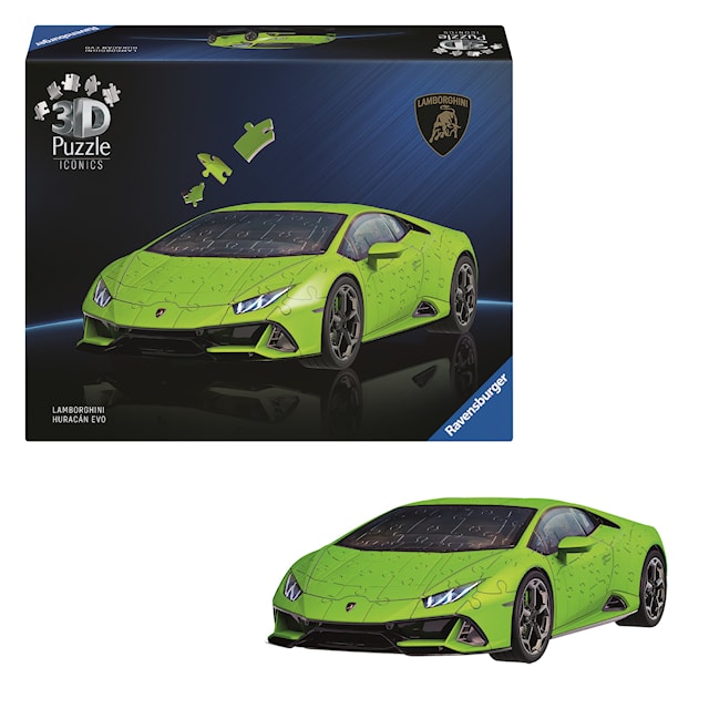 Produktbild 2 för Iconic Lamborghini Huracán EVO-Verde 3D-Pussel 108 Bitar, Ravensburger