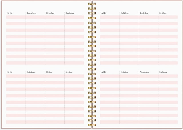 Tuotekuva 4 - Kalenteri 2026 Life Planner Roosa A5 Burde