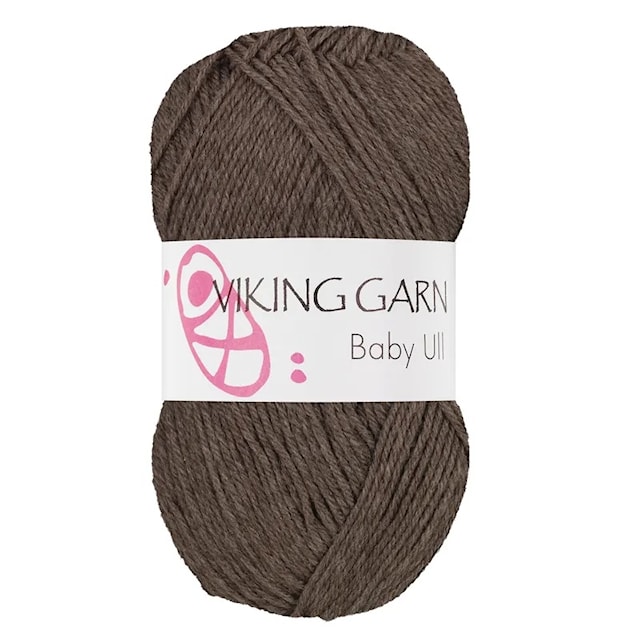 Baby Ull 50 g ruskea Viking Garn