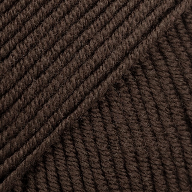 Merino Extra Fine Uni Colour Merinovillaa 50 g 09 dark brown Drops