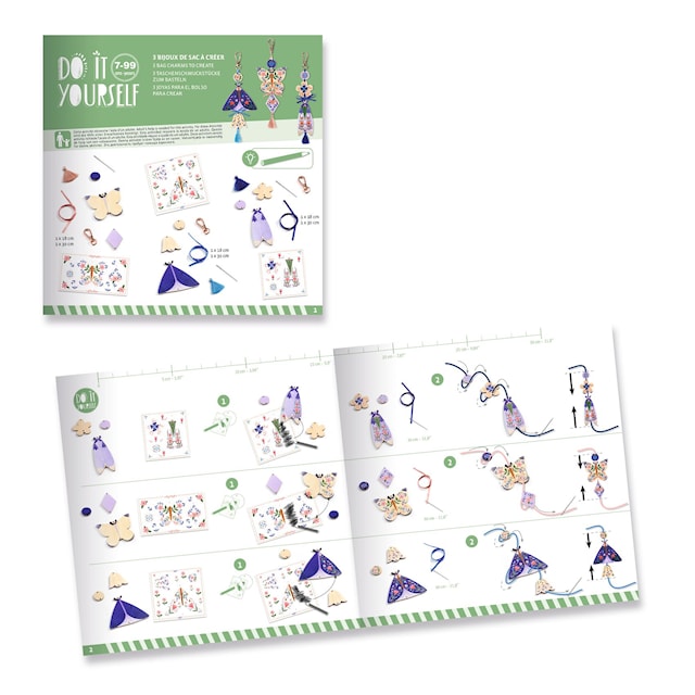 Tuotekuva 2 - Djecon puusta ja kankaasta valmistetut tee-se-itse-laukkukoristeet