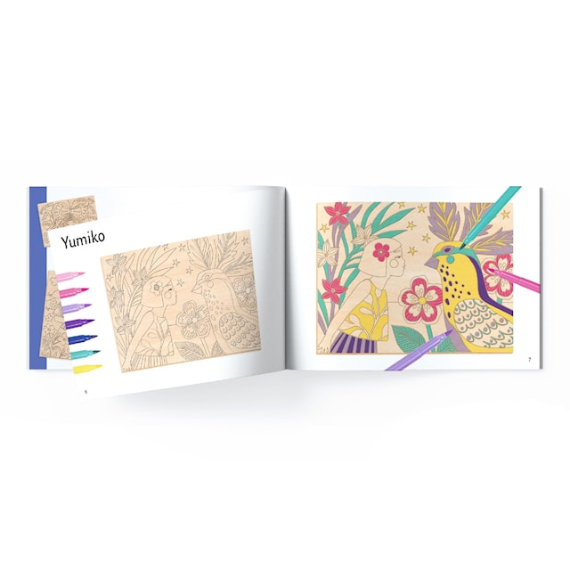 Tuotekuva 2 - Luo kuvia puulevyille Djeco-tusseilla