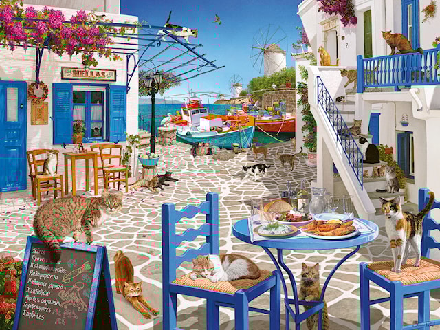 Tuotekuva 2 - Cats Of Mykonos palapelit 1500 palaa, Ravensburger