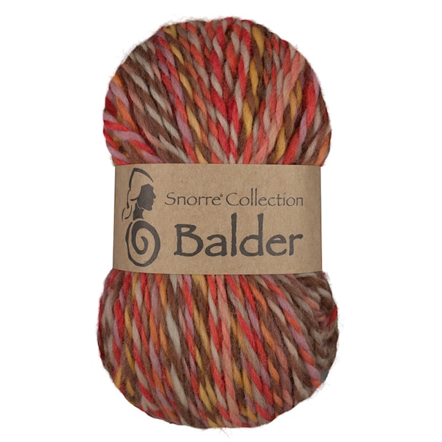 Balder Multifärger Ull 100 gr Orange/Brun 853, Viking Snorre