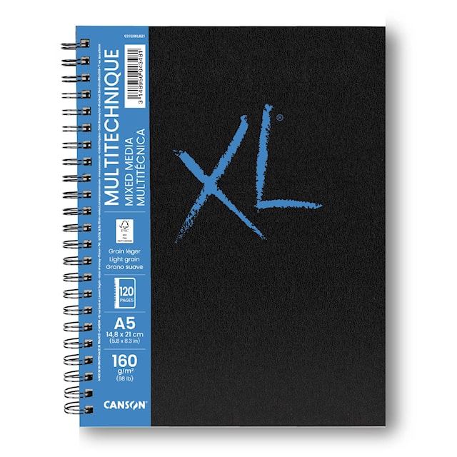 Produktbilde 1 for Mixed Media Block A5 60 Sheets 160g Canson XL Mixed Media
