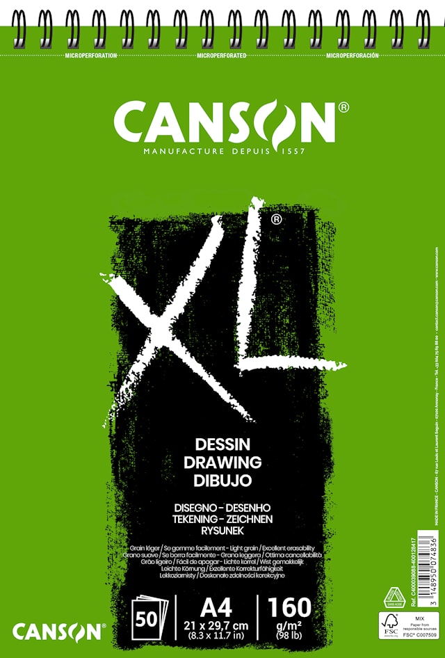 Produktbild 1 för Ritblock A4 60 ark 160g Canson XL Dessin