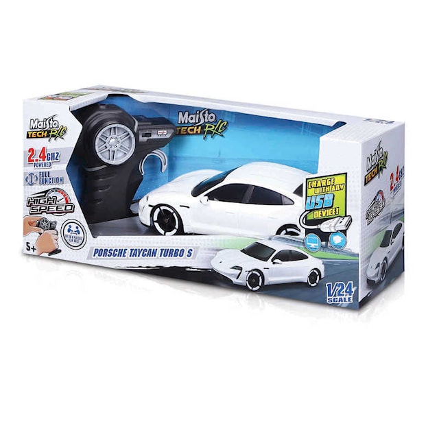 Tuotekuva 2 - Porsche Taycan Turbo 2,4Ghz Radiokauko-ohjattava Auto Premium 1:24 Bburago