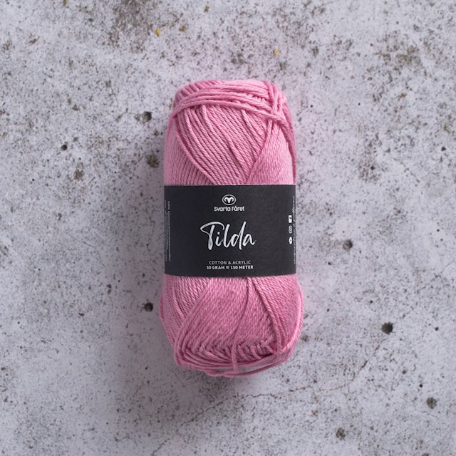 Tilda Lanka Puuvillasekoite 50 g klarrosa 542 Svarta Fåret