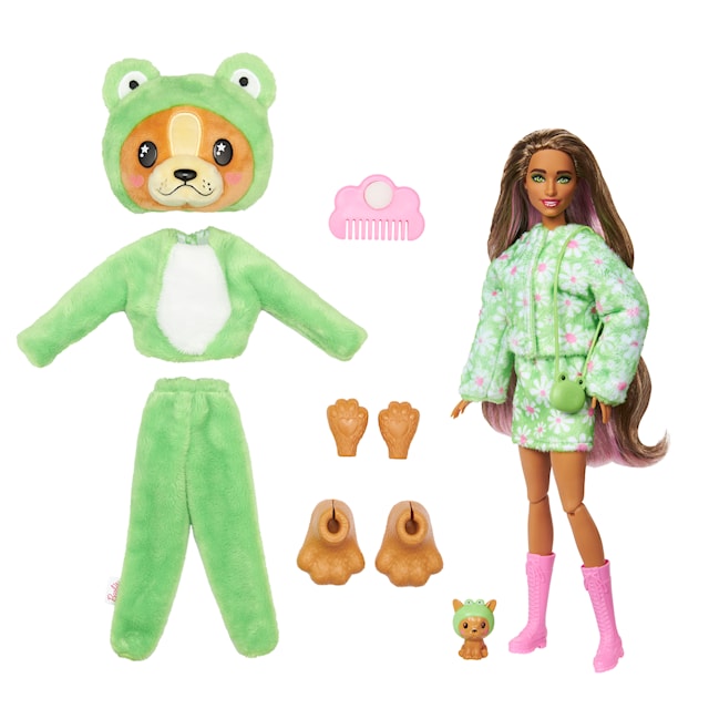 Tuotekuva 1 - Barbie Cutie Reveal Costume Cuties -Nukke Vihreä